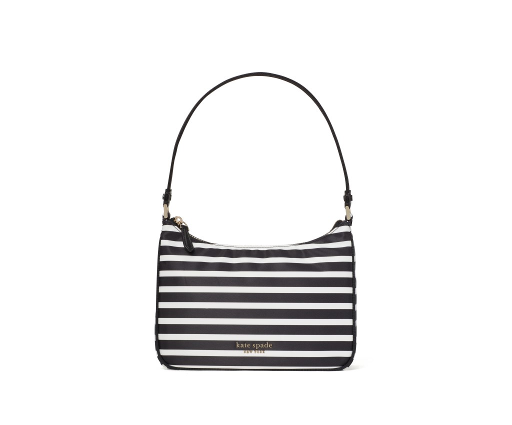 The Little Better Sam Stripe Small Shoulder Bag (Black&amp;White)